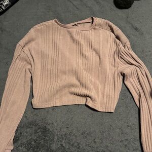 SHEIN Pink Ribbed Crop Top